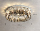 Axyaa LED Crystal Ceiling Light: Modern Luxury Pendant for Home Decor Lighting
