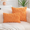 Embroidered Wool Maple Leaf Pillowcase by Axyaa - Halloween & Thanksgiving Orange Cushion Cover