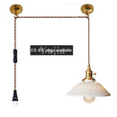 Axyaa Adjustable Glass Pendant Light with E27 Base for Living Room Bedroom Kitchen