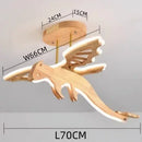 Axyaa Cartoon Dinosaur Wood Chandelier for Children's Room, Nordic Style Boy's Bedroom Light
