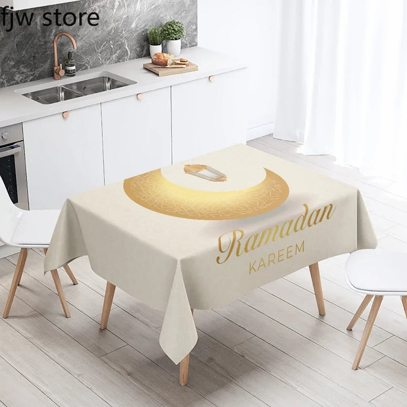 Axyaa Ramadhan Karim Decor Tablecloth - Waterproof & Stain Resistant
