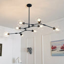 Axyaa Nordic Glass Chandelier: Simple Luxury Pendant Lamp for Home and Restaurant