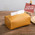 Axyaa Leather Tissue Box Holder Multi-purpose Storage Organizer
