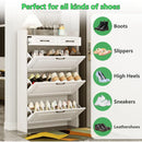 Axyaa Shoe Cabinet with 5 Flip and Storage Drawers for Organized Shoe Storage
