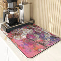 Axyaa Silicone Drainer Mat: Plant Style, Non-Slip, Absorbent Kitchen Drying Mat