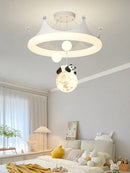 Axyaa Bubble Cloud Bear Ceiling Lamp: French Cream Style for Master Bedrooms & Kids Rooms