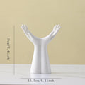 Nordic White Ceramic Vase for Axyaa Home Decor