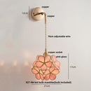 Axyaa Clear Glass LED Wall Lights - Modern Nordic Style Bedside Lamp