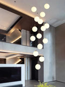 Axyaa Modern LED Stairs Chandelier for Dining Room Living Room Decor Lighting