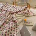 Axyaa Retro Jacquard Cashmere Blended Sofa Nap Blanket, Multifunctional & Thick Lambskin Blanket