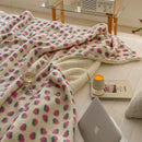 Axyaa Retro Jacquard Cashmere Blended Sofa Nap Blanket, Multifunctional & Thick Lambskin Blanket