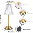 Axyaa Acrylic LED Table Lamp, Rechargeable Dimmable Night Light for Modern Book Room