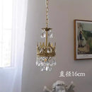 Axyaa Rustic Crown Crystal Chandelier for Bedroom Living Room Foyer Lighting