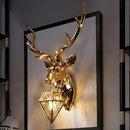 Axyaa Deer Antlers LED Wall Light: Modern Retro Bedroom Living Room Sconce
