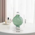 Axyaa Big Belly Green Glass Vase Hydroponics Plant Pots for Aesthetic Room Decor