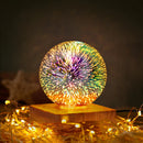 Axya Luminous LED Crystal Ball Lamp with Wooden Base Sky Night Light