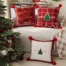 Axyaa Christmas Dutch Velvet Sofa Pillow Cover for Living Room and Bedroom Decor