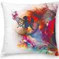Axyaa Butterfly Flower Cushion Cover - Elegant Home & Office Decor