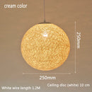 Axyaa Rattan Hemp Ball Chandelier