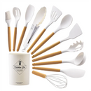 Axyaa Silicone Cookware Utensils Set with PP Handle and Measuring Spoon