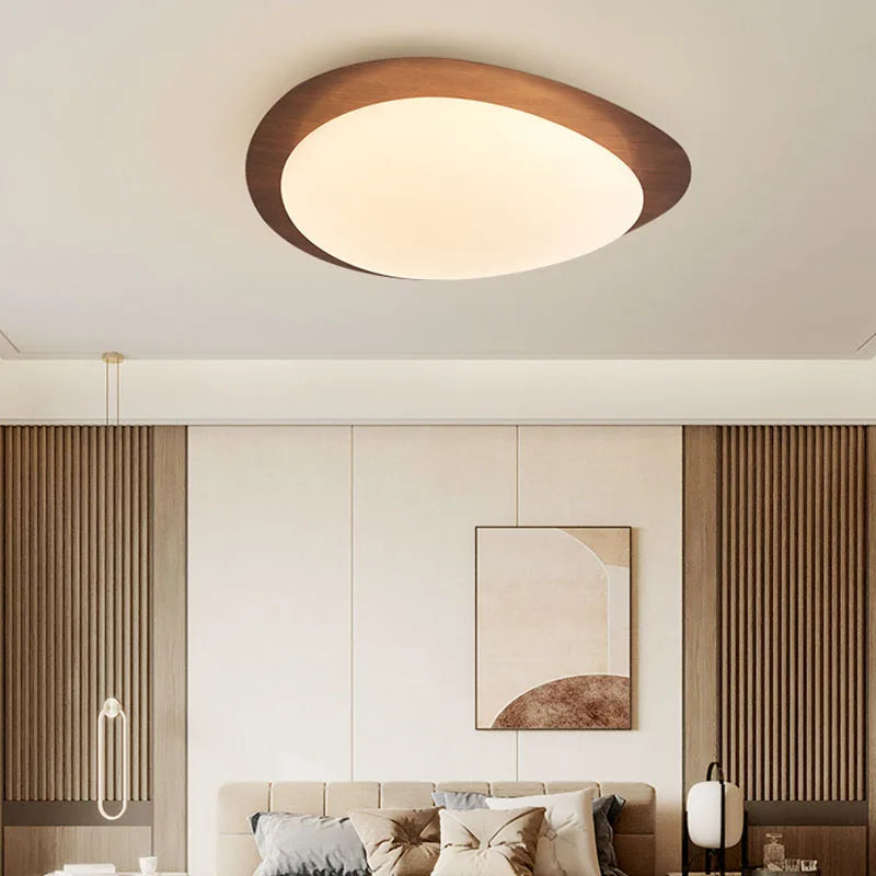 Axya Nordic Wood Texture LED Ceiling Lamp for Home Decor Lighting