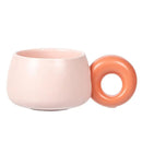 Axyaa Cream Ceramic Mug: Lovers Coffee Cup, Latte Mug, Office & Home Decoration
