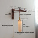 Axyaa Vintage Wood Ceramic LED Wall Light for Bedroom and Living Room
