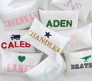 Axyaa Personalized Letter Embroidery Cotton Pillowcase - Smart Gift for Family & Friends
