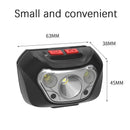 Axya High Lumen LED+COB Headlamp: Waterproof, 6 Lighting Modes, Red Light