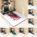 Eye Print Watercolor Style Absorbent Drying Mat & Coasters Set by Axyaa