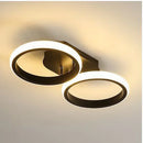 Axyaa Modern Ceiling Light for Indoor Decor, Black Round/Square LED Fixture