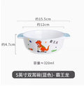 Axyaa Dinosaur Ceramic Children's Bowl - High Temperature Resistant, Cute & Versatile
