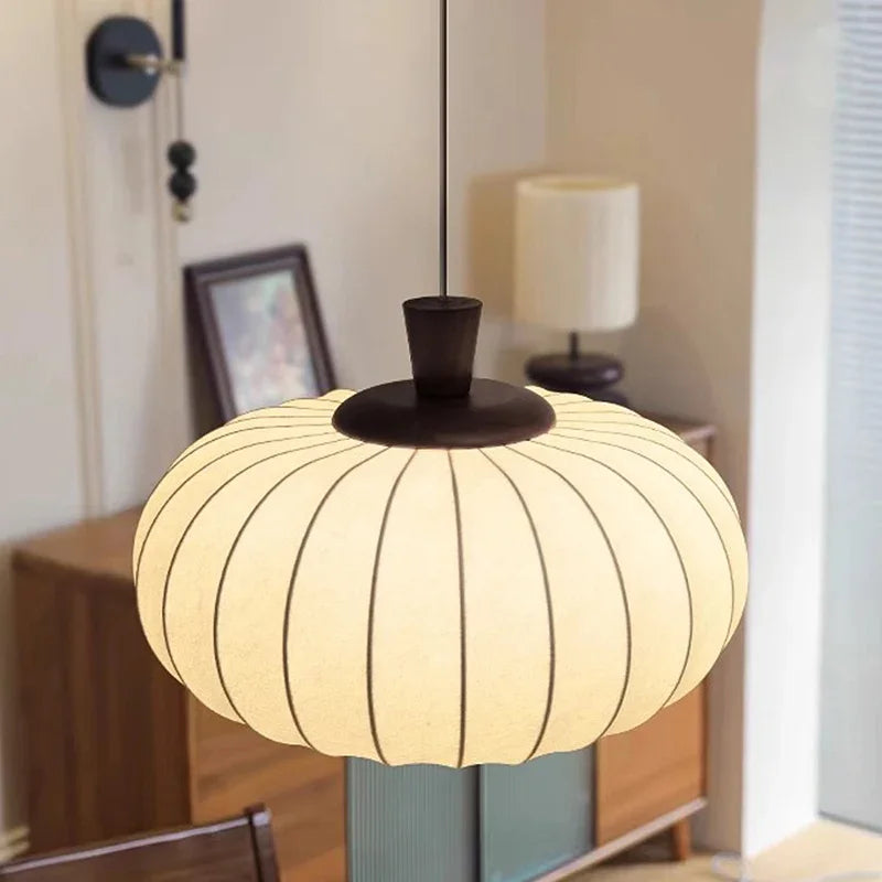 Axyaa Wabi Sabi Retro Chandelier Silk Pendant Light for Living Room and Restaurant
