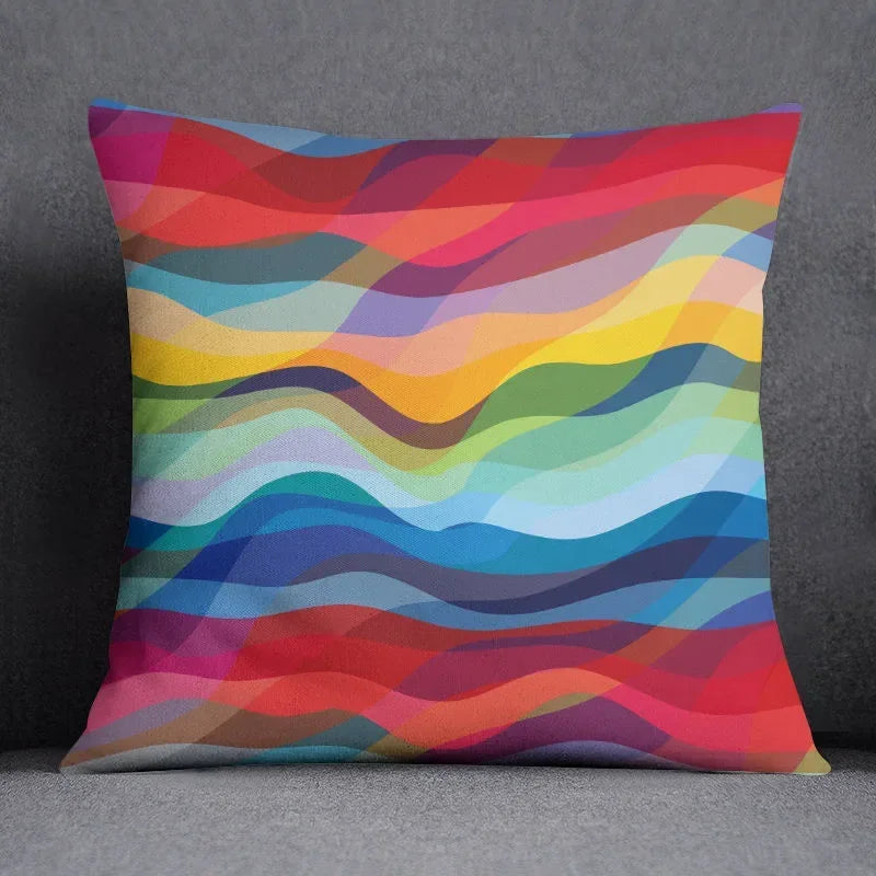 Axyaa Abstract Pillowcase: Sofa Cushion Cover for Living Room & Bedroom