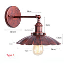 Axyaa Rust Colored Retro Wall Lamp for Bedroom, Living Room, Hotel & Dining Room