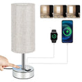 Axyaa Bedside Lamp with USB Charging Ports & Touch Control