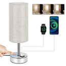 Axyaa Bedside Lamp with USB Charging Ports & Touch Control