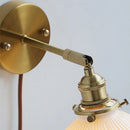 Axyaa White Glass LED Wall Lights - Modern Nordic Rotate Sconce Lampara De Pared
