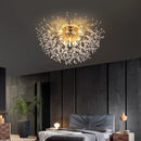 Axyaa Crystal Chandelier Bird Nest LED Ceiling Light for Modern Bedroom Interior