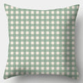 Axyaa Green Plaid Avocado Pillowcase Square Sofa Cushion Cover