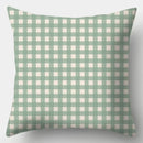 Axyaa Green Plaid Avocado Pillowcase Square Sofa Cushion Cover