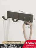 Axyaa Space Aluminum Kitchen Bathroom Hooks Storage Rack - Wall Hanging Household Accessories
