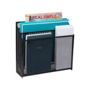 Axyaa Mesh Desktop Organizer, Metal Vertical File Storage, Black, 12.5" x 3.75" x 11.5"
