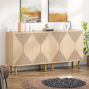 Tribesigns Natural Wood Buffet Cabinet, 59" Freestanding Sideboard by Axyaa
