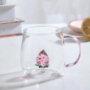 Axyaa 3D Cartoon Animal Glass Cup - Cute Single Layer Cup for Water, Coffee, Juice