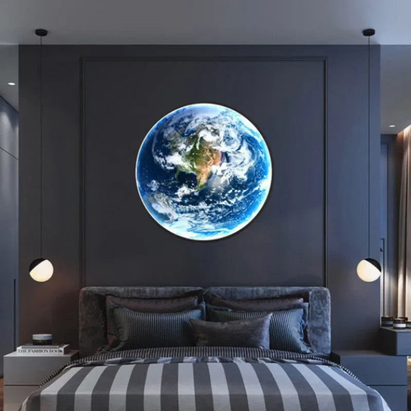 Axya LED Earth Mural Wall Lamp for Indoor Decor Lighting