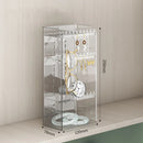 Axyaa Makeup Shelf Organizer Clear Vertical Jewelry Display Stand