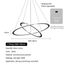 Axyaa Nordic Minimalism Circle Ring LED Pendant Lights Chandeliers for Home Decor