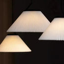 Cream Pleated Pendant Light for Living Room | Axyaa Chandelier | Nordic Style Loft Hanging Lamp