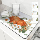 Axyaa Small Daisy Absorbent Draining Mat - Quick Dry Kitchen/Bathroom Drain Pad